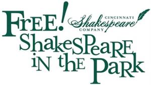 Poster advertising free Shakespeare in the Park event